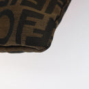 FENDI Zucca Canvas Hand Bag Sequin Black Brown Auth hk2107V-15