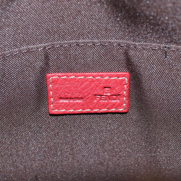 FENDI Zucca Canvas Hand Bag Sequin Black Brown Auth hk2107V