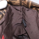 FENDI Zucca Canvas Hand Bag Sequin Black Brown Auth hk2107V-18