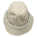 GUCCI GG Canvas Guccissima Hat M White Auth hk2110-3
