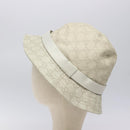 GUCCI GG Canvas Guccissima Hat M White Auth hk2110-4