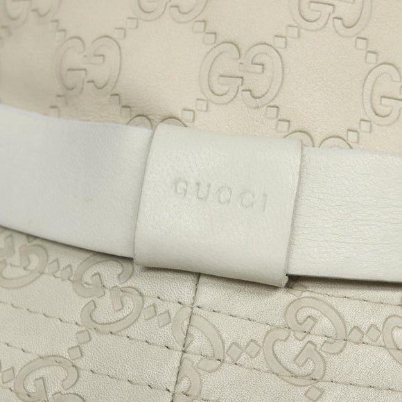 GUCCI GG Canvas Guccissima Hat M White Auth hk2110