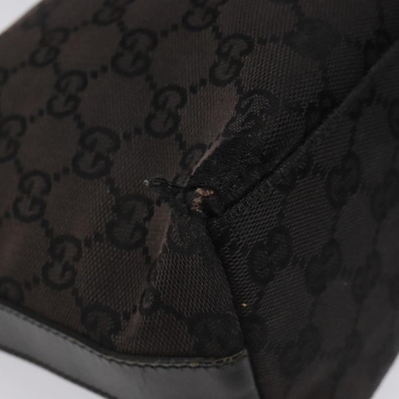 GUCCI GG Canvas Shoulder Bag Black Silver 000 0602 Auth hk2121