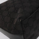 GUCCI GG Canvas Shoulder Bag Black Silver 000 0602 Auth hk2121-17