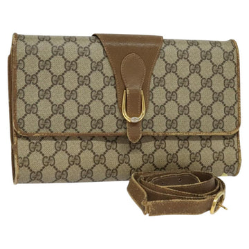 GUCCI GG Supreme Shoulder Bag PVC Beige Gold 904 02 050 Auth hk2124