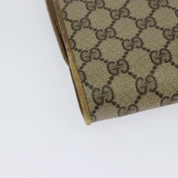 GUCCI GG Supreme Shoulder Bag PVC Beige Gold 904 02 050 Auth hk2124