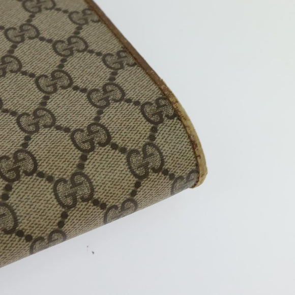 GUCCI GG Supreme Shoulder Bag PVC Beige Gold 904 02 050 Auth hk2124