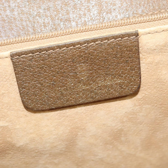 GUCCI GG Supreme Shoulder Bag PVC Beige Gold 904 02 050 Auth hk2124