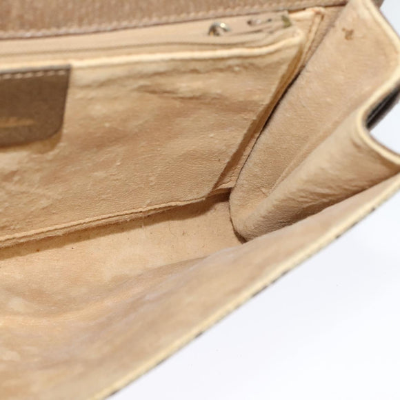 GUCCI GG Supreme Shoulder Bag PVC Beige Gold 904 02 050 Auth hk2124