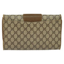 GUCCI GG Supreme Shoulder Bag PVC Beige Gold 904 02 050 Auth hk2124-3