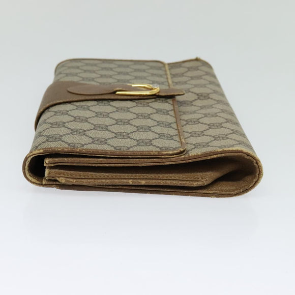 GUCCI GG Supreme Shoulder Bag PVC Beige Gold 904 02 050 Auth hk2124