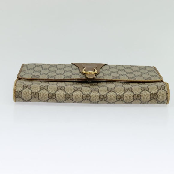 GUCCI GG Supreme Shoulder Bag PVC Beige Gold 904 02 050 Auth hk2124