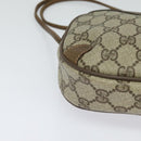 GUCCI GG Supreme Web Sherry Line Shoulder Bag PVC Beige Gold Auth hk2136-9