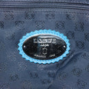 LOEWE anagram Tote Bag Leather Blue Auth hk2144-10