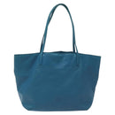 LOEWE anagram Tote Bag Leather Blue Auth hk2144-13