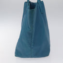 LOEWE anagram Tote Bag Leather Blue Auth hk2144-3
