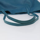 LOEWE anagram Tote Bag Leather Blue Auth hk2144-7