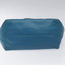 LOEWE anagram Tote Bag Leather Blue Auth hk2144-5