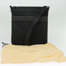 LOEWE Anagram Shoulder Bag PVC Black Silver Auth hk2150-12