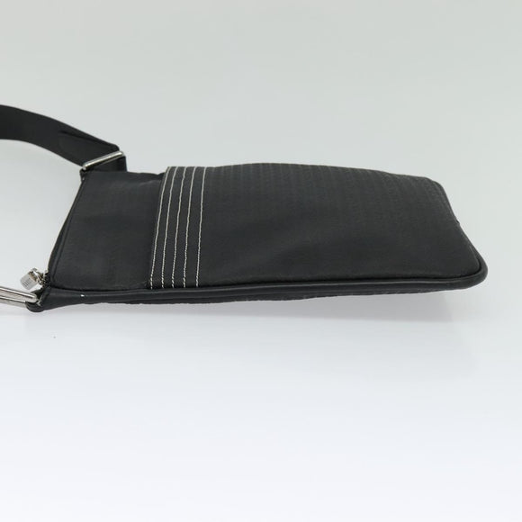 LOEWE Anagram Shoulder Bag PVC Black Silver Auth hk2150