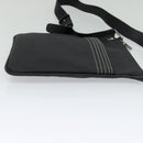 LOEWE Anagram Shoulder Bag PVC Black Silver Auth hk2150-4