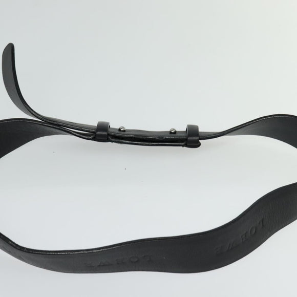 LOEWE Anagram Shoulder Bag PVC Black Silver Auth hk2150