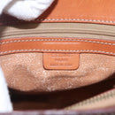 CELINE Macadam Canvas Hand Bag PVC Leather Gold Brown Auth hk2156-18