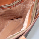 CELINE Macadam Canvas Hand Bag PVC Leather Gold Brown Auth hk2156-19