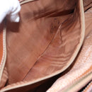 CELINE Macadam Canvas Hand Bag PVC Leather Gold Brown Auth hk2156-11