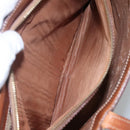 CELINE Macadam Canvas Hand Bag PVC Leather Gold Brown Auth hk2156-21