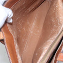 CELINE Macadam Canvas Hand Bag PVC Leather Gold Brown Auth hk2156-22