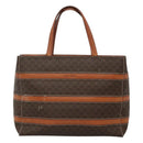 CELINE Macadam Canvas Hand Bag PVC Leather Gold Brown Auth hk2156-13
