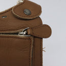 BOTTEGA VENETA Waist bag Leather Brown Auth hk2178-9