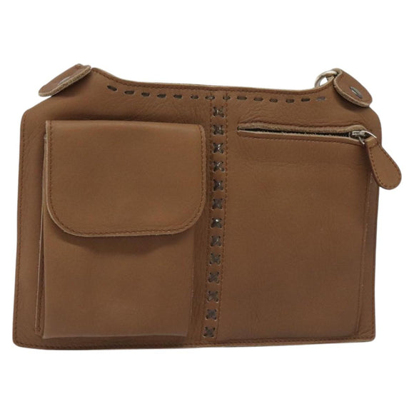 BOTTEGA VENETA Waist bag Leather Brown Auth hk2178
