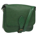 LOUIS VUITTON Epi Cartouchiere MM Shoulder Bag Green M52244 LV Auth hk2184-1