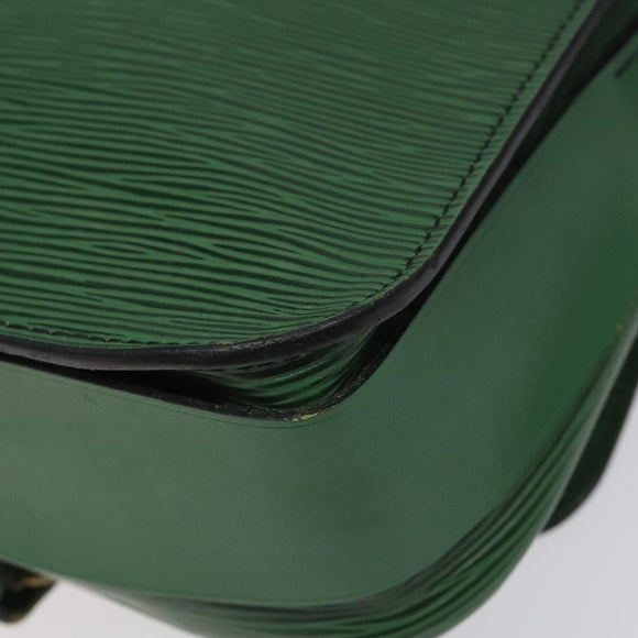 LOUIS VUITTON Epi Cartouchiere MM Shoulder Bag Green M52244 LV Auth hk2184