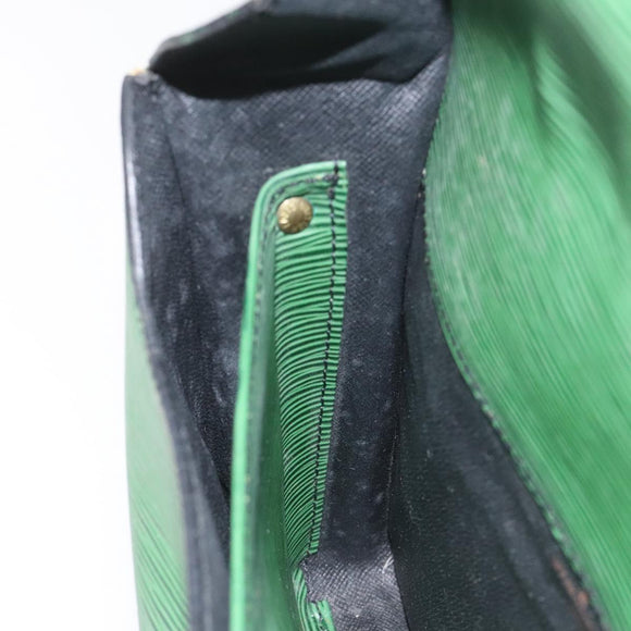LOUIS VUITTON Epi Cartouchiere MM Shoulder Bag Green M52244 LV Auth hk2184