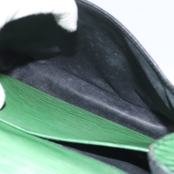 LOUIS VUITTON Epi Cartouchiere MM Shoulder Bag Green M52244 LV Auth hk2184
