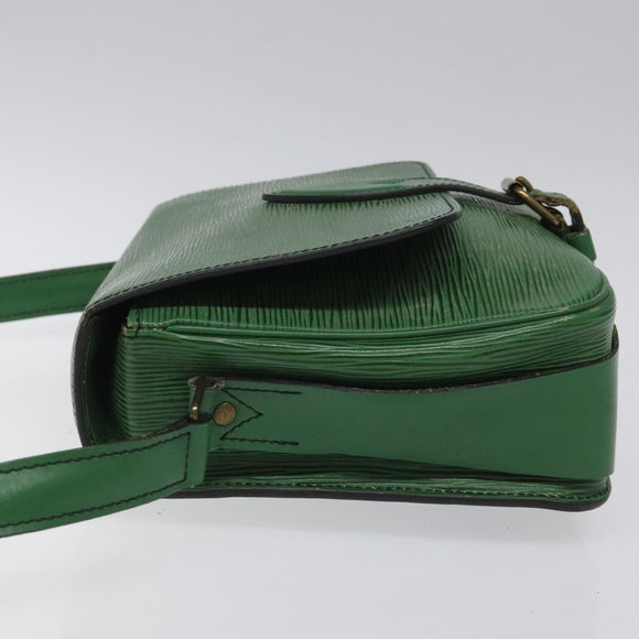 LOUIS VUITTON Epi Cartouchiere MM Shoulder Bag Green M52244 LV Auth hk2184