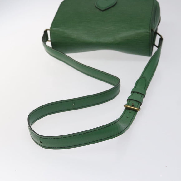 LOUIS VUITTON Epi Cartouchiere MM Shoulder Bag Green M52244 LV Auth hk2184