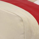 BURBERRY Blue Label Tote Bag Canvas Red Beige Auth hk2190-15