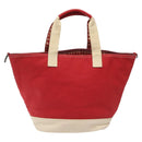 BURBERRY Blue Label Tote Bag Canvas Red Beige Auth hk2190-2