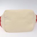 BURBERRY Blue Label Tote Bag Canvas Red Beige Auth hk2190-5