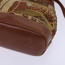 Salvatore Ferragamo Shoulder Bag Canvas Brown Auth hk2205-10