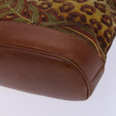 Salvatore Ferragamo Shoulder Bag Canvas Brown Auth hk2205-12