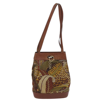 Salvatore Ferragamo Shoulder Bag Canvas Brown Auth hk2205 - 0