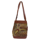 Salvatore Ferragamo Shoulder Bag Canvas Brown Auth hk2205-3