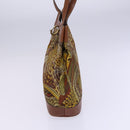 Salvatore Ferragamo Shoulder Bag Canvas Brown Auth hk2205-4