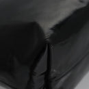 Salvatore Ferragamo Gancini Hand Bag Patent leather Black Silver Auth hk2206-14