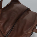 Salvatore Ferragamo Hand Bag Leather Brown Auth hk2207-6